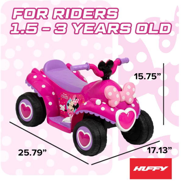 Cuadraciclo Electrico Disney Minnie Mouse de 6V